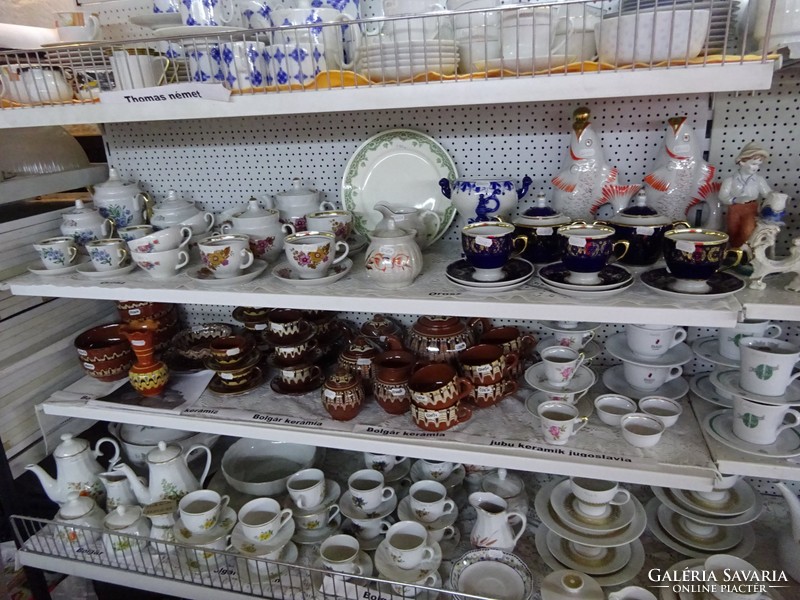 MZ Csehszlovák porcelán teáscsésze + alátét, arany szegélyes, vitrin minőség. Vanneki!
