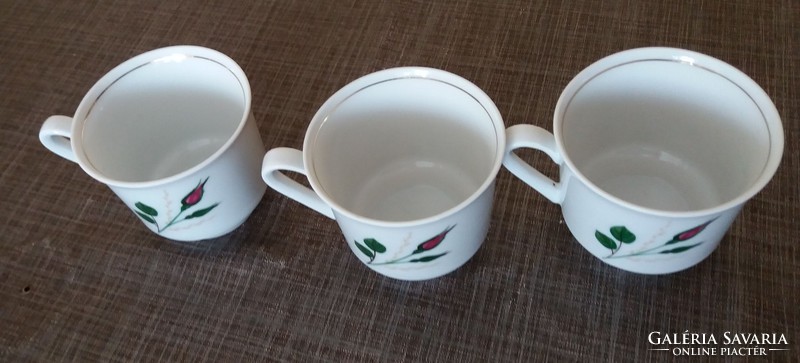 KAHLA porcelán kávés csésze virágos 3db.