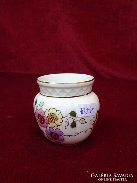 Zsolnay porcelán pillangó mintás váza, 7 cm magas. Vanneki!