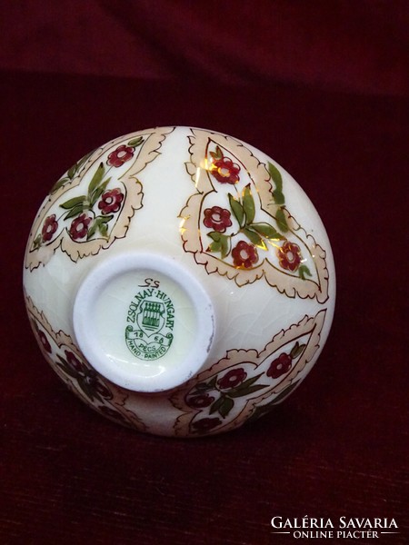Zsolnay porcelán egyedi váza, 8,5 cm magas. Vanneki!