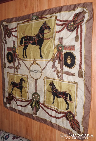 Equestrian harnachements - vintage scarf / shawl