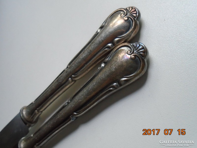 1940 ezüstözött német kés BG ROSTFREI rozsdamentes acél pengével 2 db
