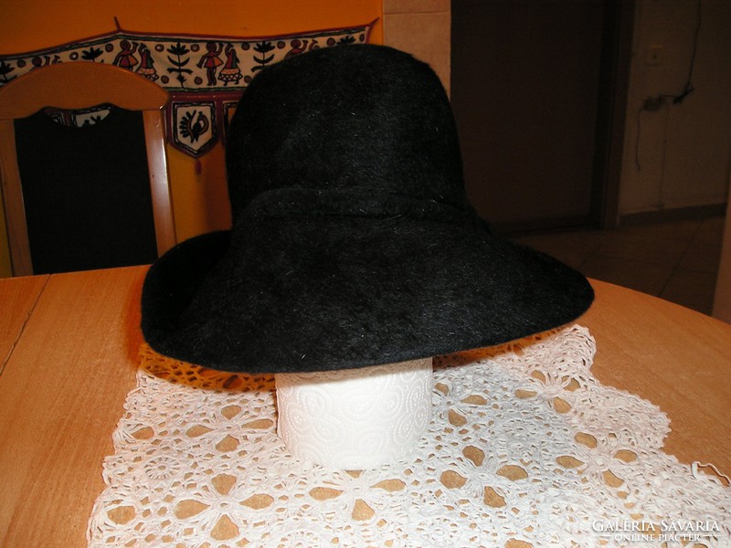 Női kalap, fekete - 54-es
