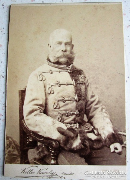 Ferenc József császár király eredeti JELZETT FOTÓ 1889 FÉNYKÉP HABSBURG KUK OSZTRÁK MAGYAR MONARCHIA