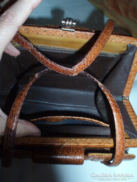 Art deco small snakeskin purse