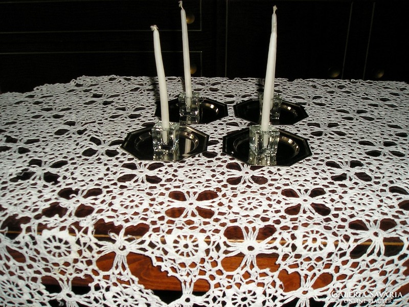 Candle holder set with stainless, silver-plated candle bowls - 4 pcs
