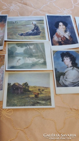 0T154 Régi 15 darabos,híres festő munkái, postatiszta képeslap mappa eladó.