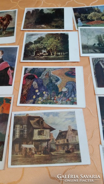 Old 18-piece, painting folder, postcard postcard folder for sale