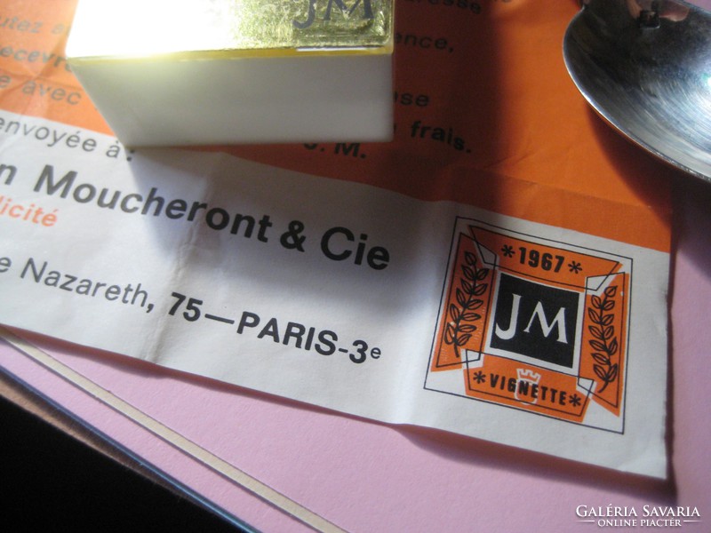 Dísz kis kanál  francia , JM  jelzéssel 12,8 cm , ezüstözött  !