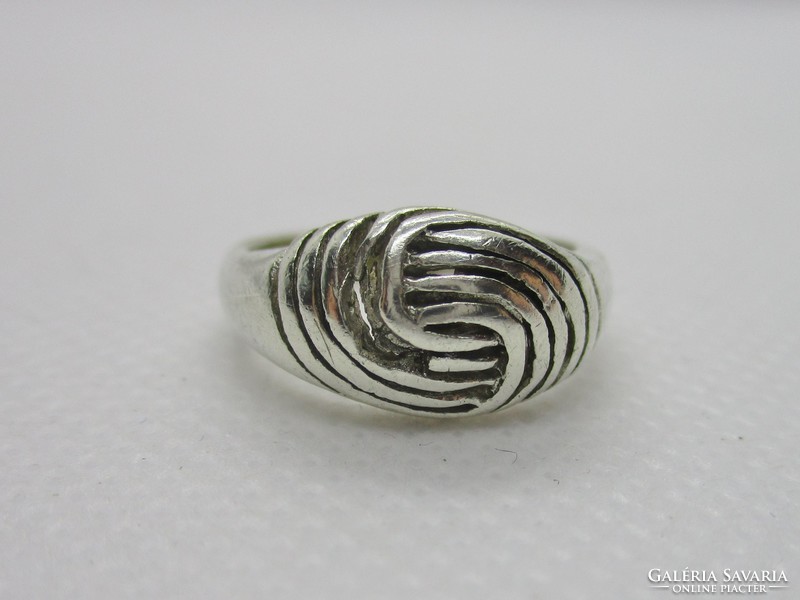 Szép kézműves kisujj  ezüst gyűrű 