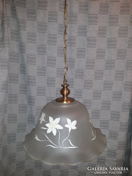 Mid century doria exclusive hand painted ceiling lamp marked original