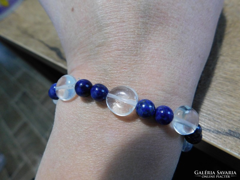 Lapis lazuli and rock crystal bracelet original!