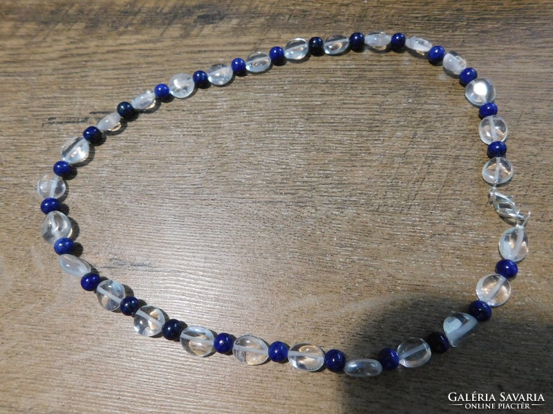 Lápisz lazuli és hegyikristály nyaklánc eredeti!