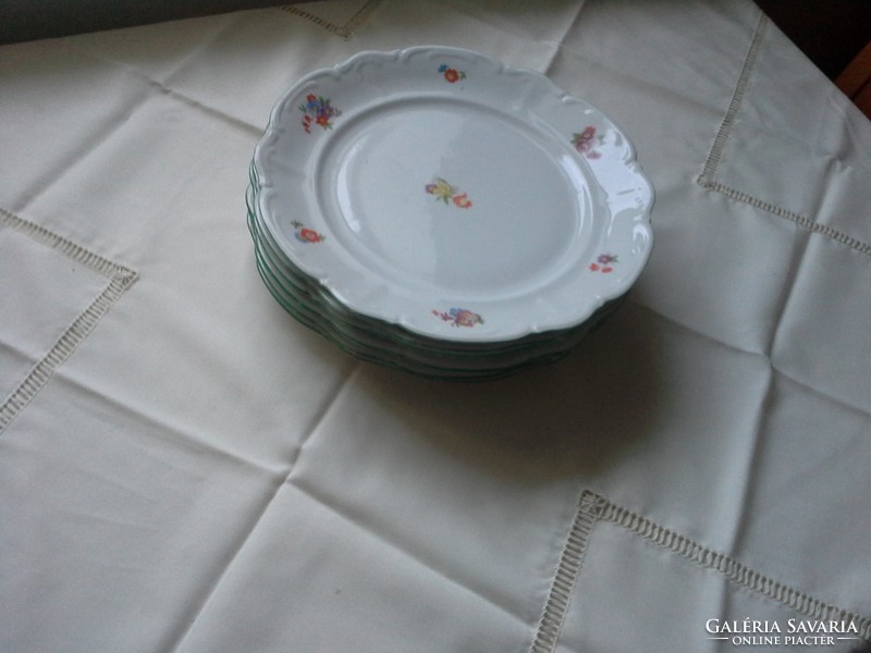 Meseszép, antik,német bavaria porc. lapos tányérok - 6 db
