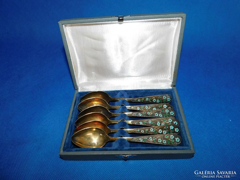 Set of 6 silver tea spoons 142g 14.5cm