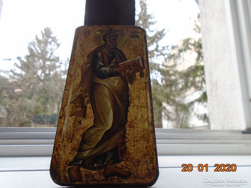 13. Sz Bulgarian icon Ohrid, Matthew the Evangelist, museum copy, print on wooden sheet