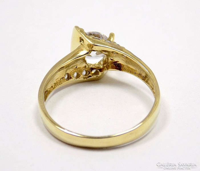 Gold ring with stones (zal-au87104)