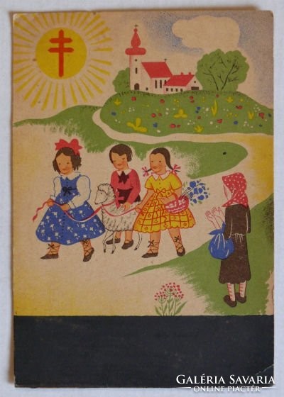 A Tuberkulózis Elleni Országos Szövetség "TEOSZ" levelezőlapja, Posner (Bp.) kiadása, 1940 körül