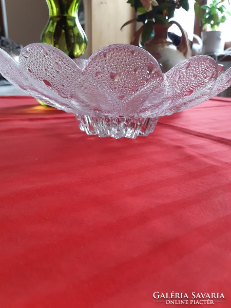 Beautiful, flower-shaped, glass bowl in the shape of a flower