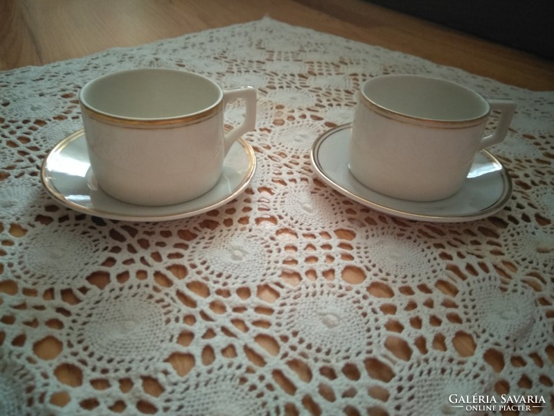 Pair of rare Zsolnay mocha cups