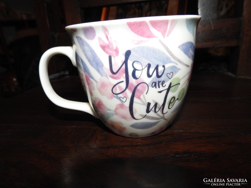 Large cocoa mug with the inscription - you are cute