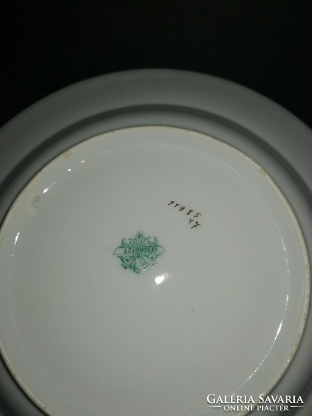 6 db különleges klasszicista mintázatú rikább porcelán falra akasztható mélytányér fali tányér- EP