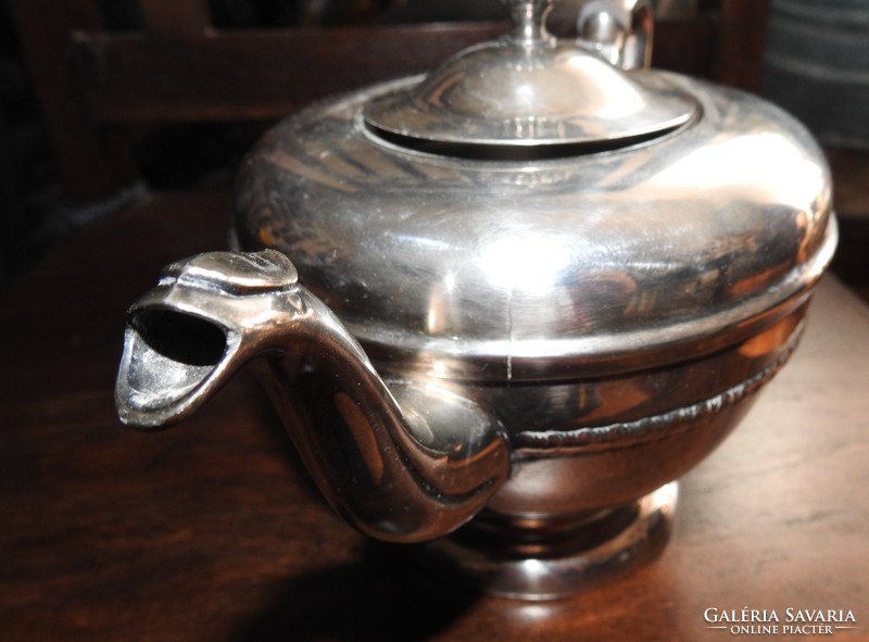 Viking plate made in Canada - antique silver-plated Canadian teapot - teapot