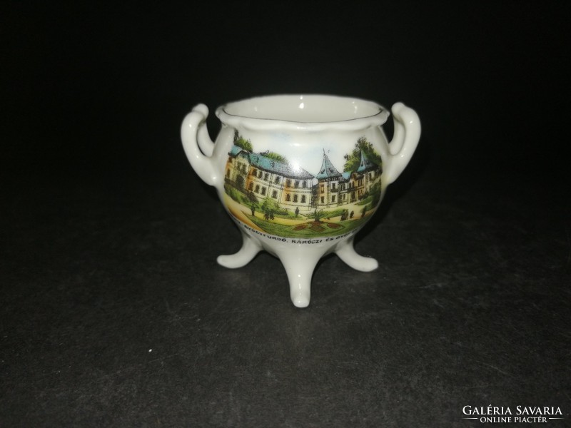 Rare porcelain Hévíz Hévíz souvenir - Rákóczi and György house - ep