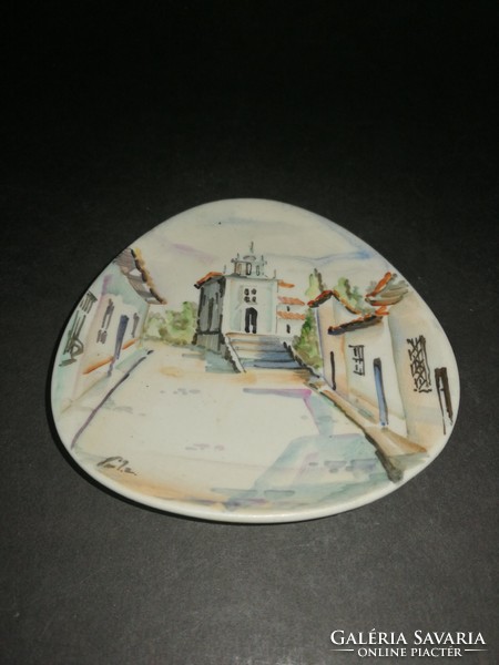 Alcora Spanyolország szuvenír kézzel festett porcelán emlék tálka - EP