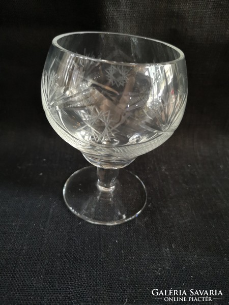 Polished crystal cognac glass, flawless