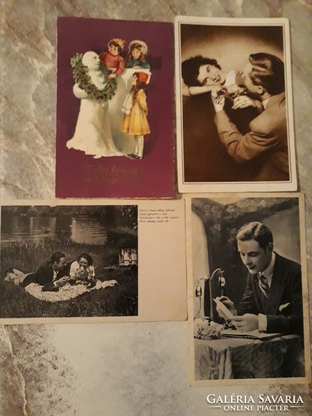 4db 1945 előtti képeslap