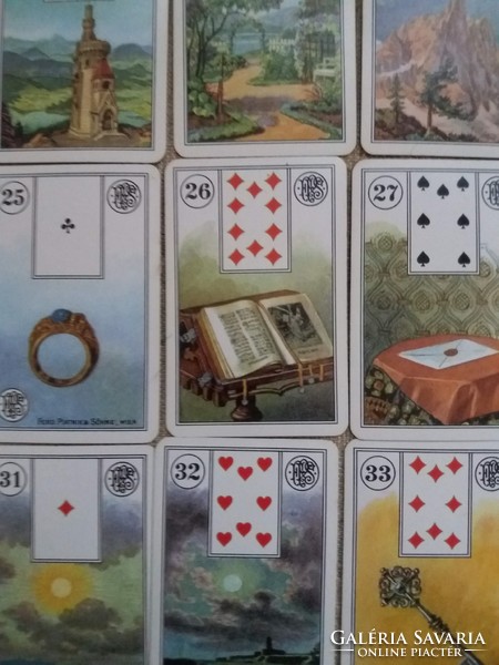 Old numbered divination card made in Austria bi piatnik