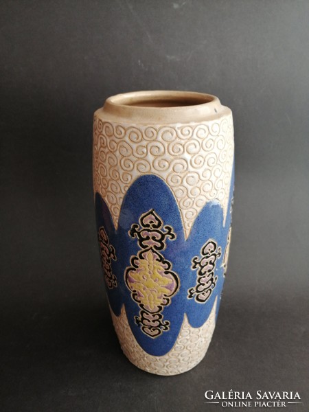 Retro Vietnamese oriental glazed ceramic vase (29cm) - ep