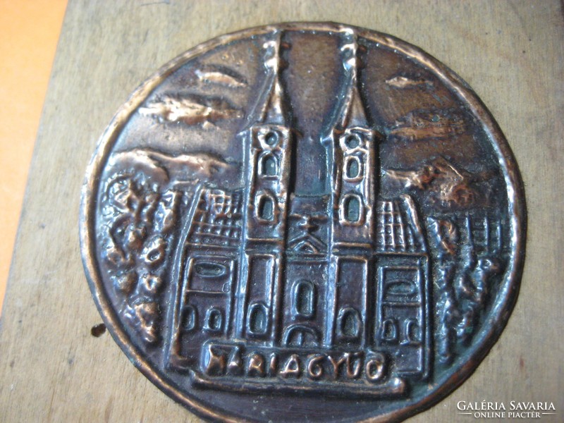 Máriagyód shrine, plaque, can be hung on the wall, 5.5 cm part of the metal