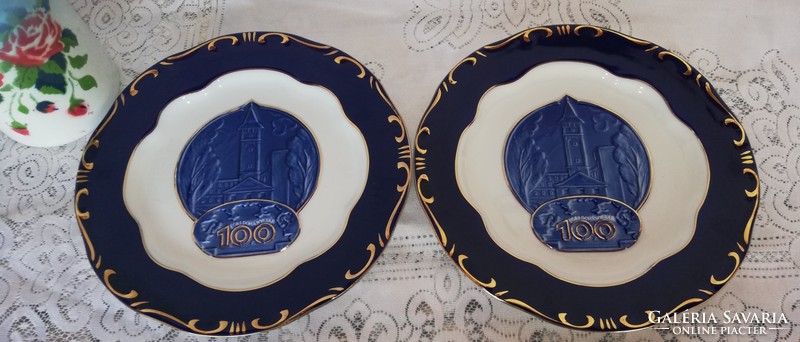100-year-old tobacco factory in Eger rare zsolnay wall plate, wall plates mouse, collector beauty porcelain