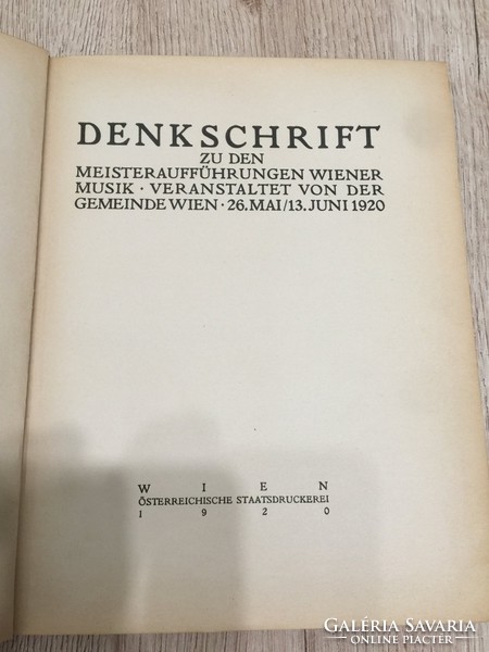 DENKSCHRIFT (1920)