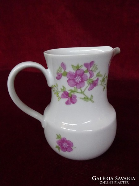 Kahla German porcelain milk spout with pink flower pattern, height 10.5 cm. He has!