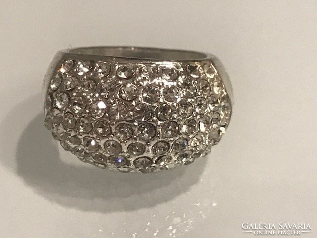 Swarovski kristályos gyűrű, jelzett