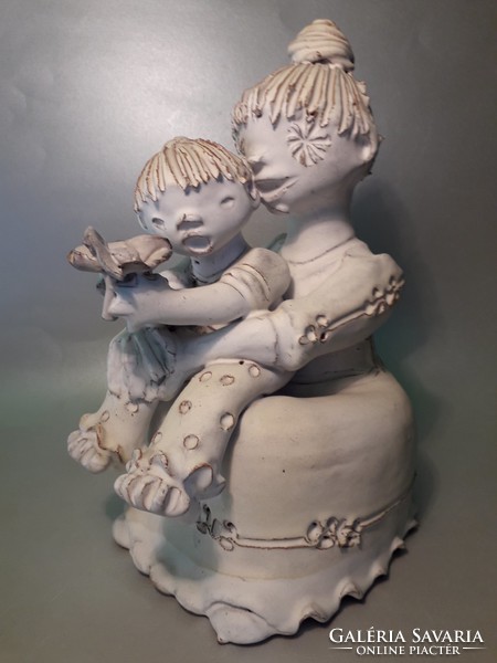 Eve Kovács - Mother's Day - ceramic statue marked original