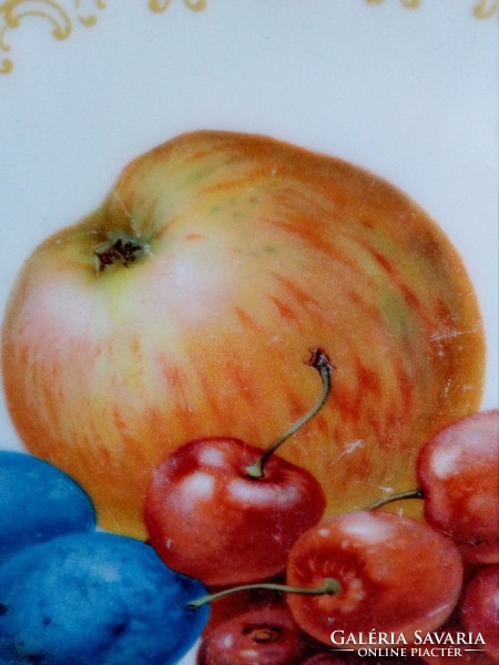 1908 Rosenthal Thomas Germany Kézzel festett gyümölcs mintás tál