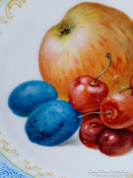 1908 Rosenthal Thomas Germany hand painted fruit pattern bowl