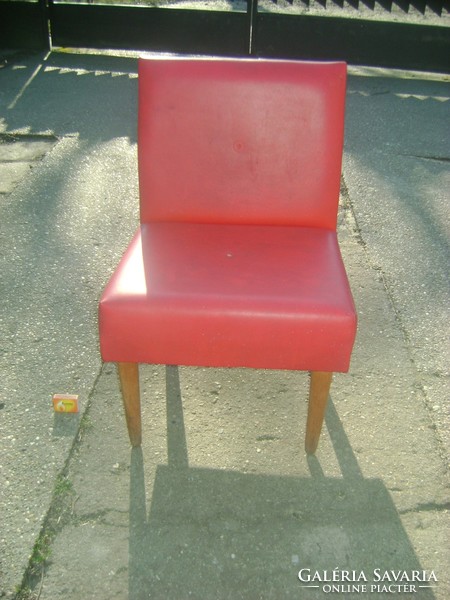Retro imitation leather armchair from the 1970s