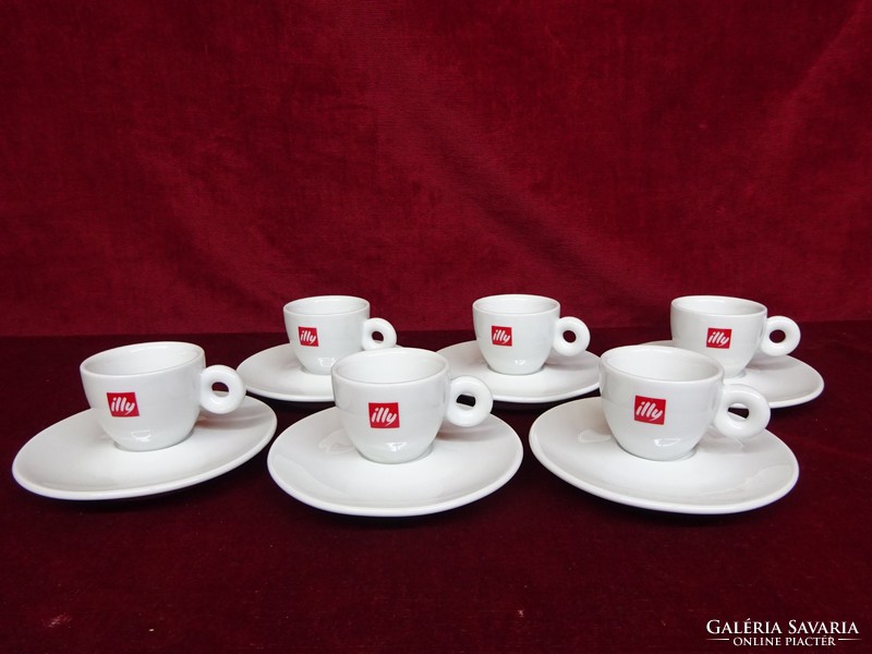 Olasz porcelán 12 személyes kávéscsésze + alátét, illy caffe. Eredeti csomagolásban. Vanneki!