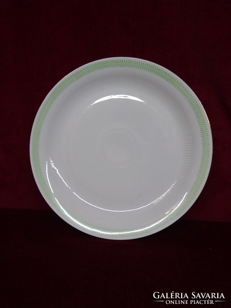 Colditz quality German porcelain cake plate with pale green border. He has!