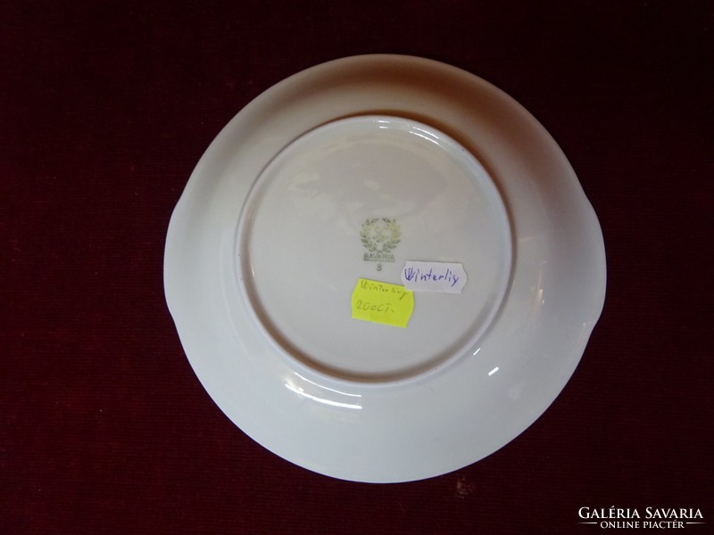 Winter porcelain German porcelain cake bowl. With burgundy / gold decoration. He has!