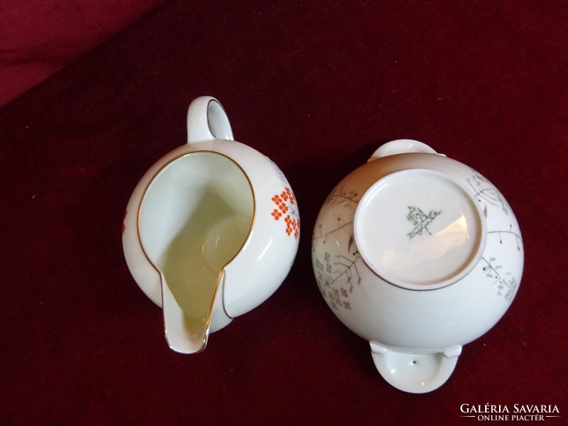 Kőnigl pr tettau quality antique german porcelain sugar bowl with milk pourer. He has!