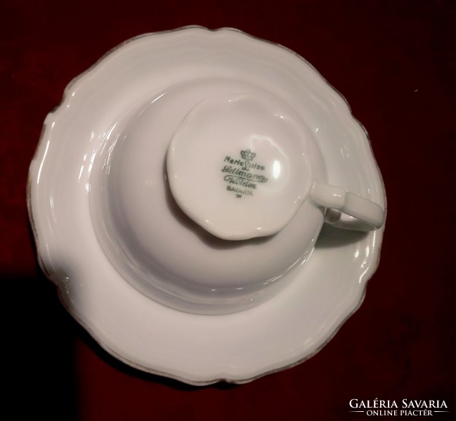 4 db antik, "Marie Luise" Seltmann teás csésze tányérral