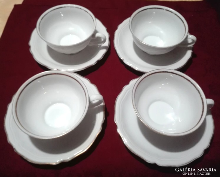4 db antik, "Marie Luise" Seltmann teás csésze tányérral