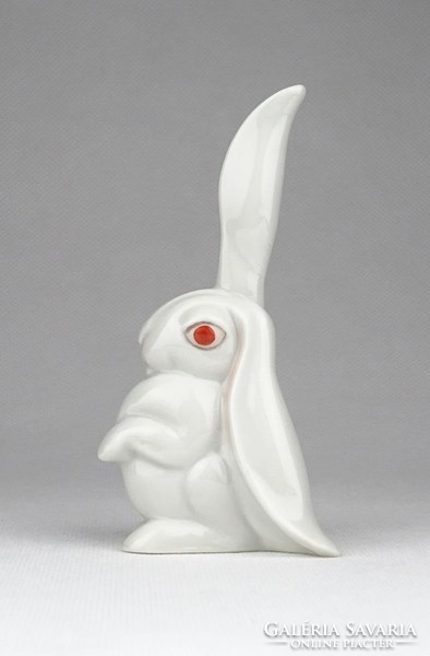 0Z304 Herendi porcelán kajla fülű nyúl 10 cm