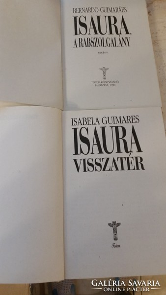 Isaura a rabszolgalány, Isaura visszatér. 2 könyv eladó!